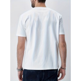 Cotton Car Painting Print, Men's Graphic Design Crew Neck T-shirt, Casual Comfy Tees Tshirts For Summer, Men's Clothing Tops For Daily Vacation Resorts