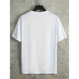 Hands Money Print, Men's T-shirt, Round Neck Short Sleeve Tops, Patterned T-shirt, Men's Summer Wear, Men's Clothing