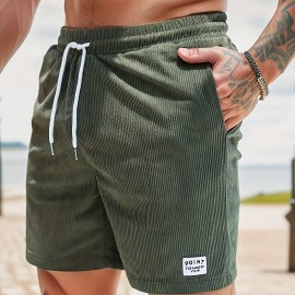 Men's Corduroy Waist Drawstring Comfy Shorts For Summer