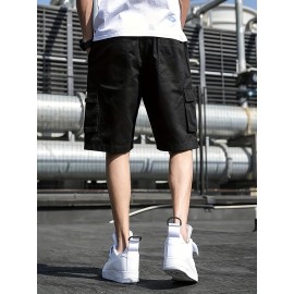 Men's Multi Pocket Cargo Shorts, Casual Waist Drawstring Cargo Shorts For Summer