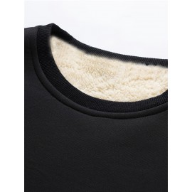 New Men's Casual Fashionable Solid Color Crew Neck Sweatshirts For Autumn And Winter